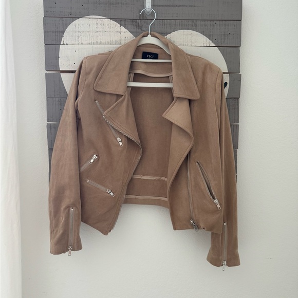Vici Jackets & Blazers - Vici Brown Moto style jacket, size L. Worn once.